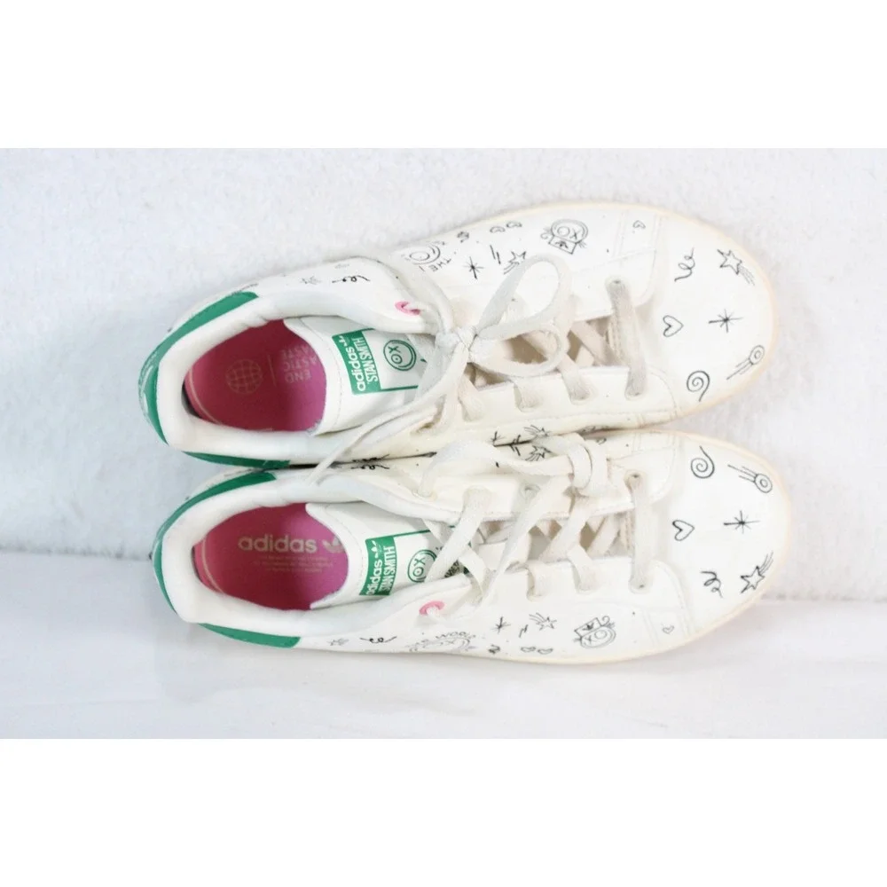 Adidas Stan Smith‎ Andre Saraiva White Green Graffiti Sneakers GZ2202 Mens